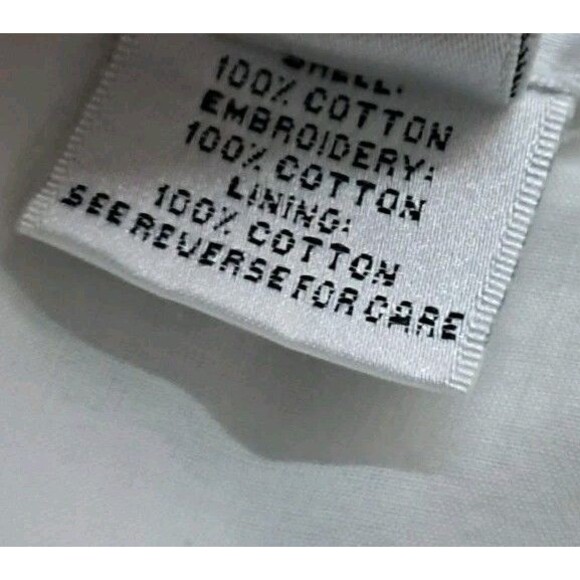 Talbots Skirt Womens XL White Midi Eyelet Ruffle Pull On Prairie Peasant Cottage - Picture 9 of 11